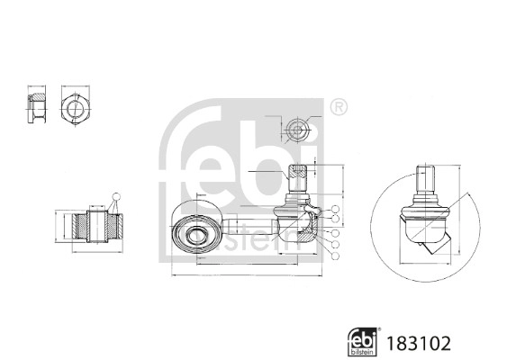 Тяга / стойка стабилизатор FEBI BILSTEIN 183102