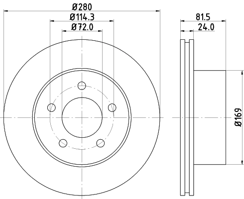 Тормозной диск HELLA/BEHR/PAGID 8DD 355 108-591
