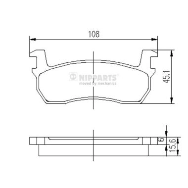 Комплект тормозных колодок дисковый тормоз NIPPARTS J3601003