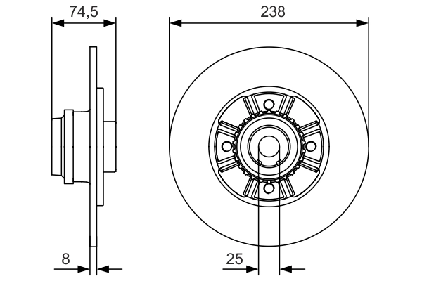 Тормозной диск BOSCH 0 986 479 760