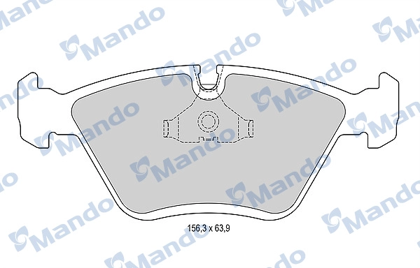 Комплект тормозных колодок дисковый тормоз MANDO MBF015566