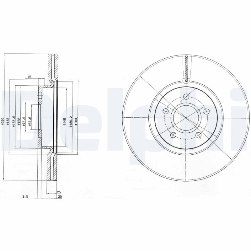 Тормозной диск DELPHI BG4056C