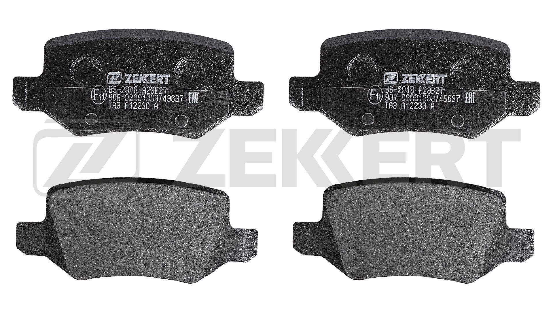 Комплект тормозных колодок дисковый тормоз ZEKKERT BS-2918