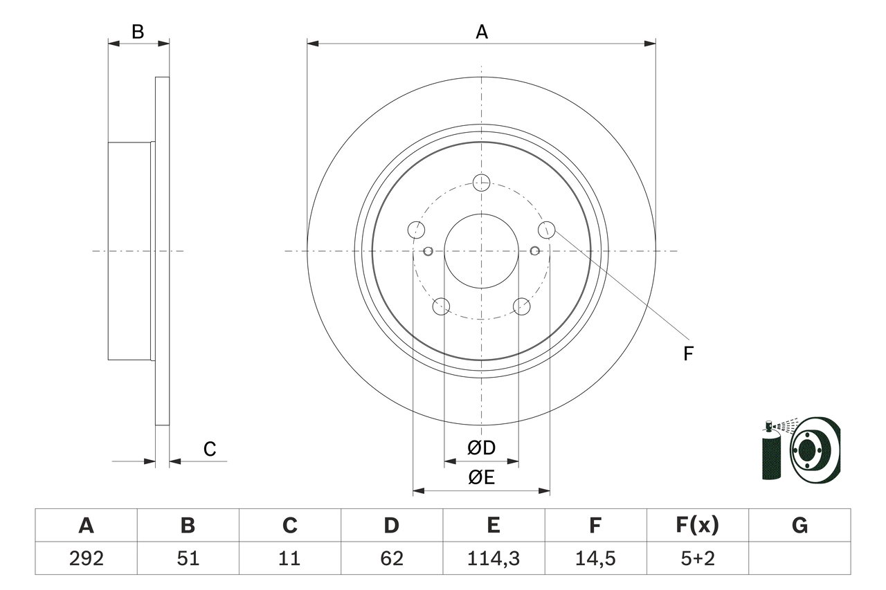 Тормозной диск BOSCH 0986479H27