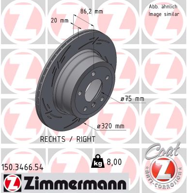 Тормозной диск ZIMMERMANN 150.3466.54