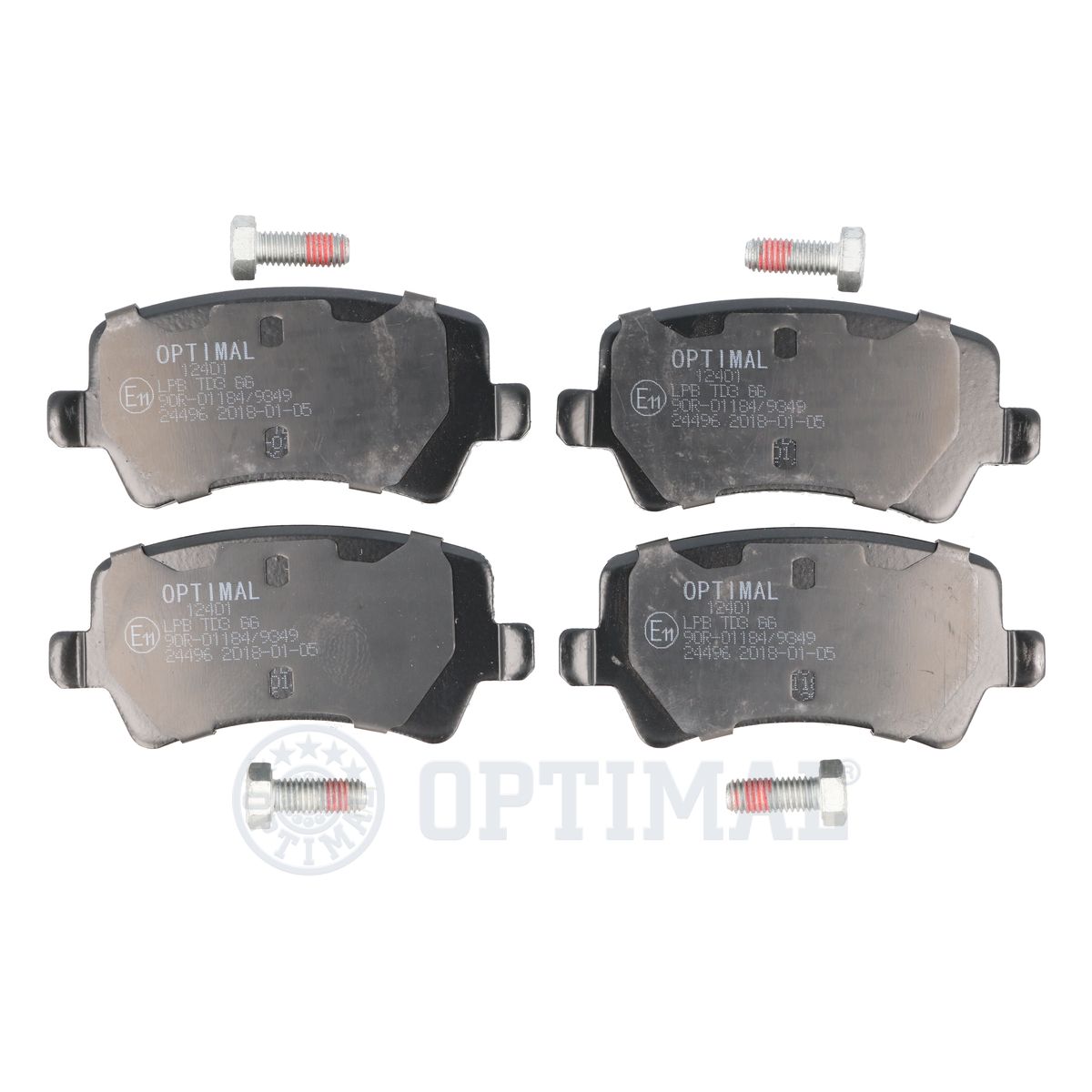 Комплект тормозных колодок дисковый тормоз OPTIMAL BP-12401
