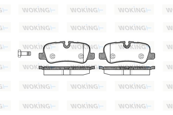 Комплект тормозных колодок дисковый тормоз WOKING P10593.00