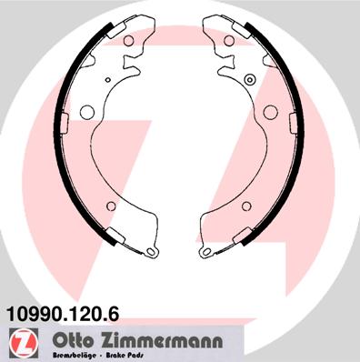 Комплект тормозных колодок ZIMMERMANN 10990.120.6
