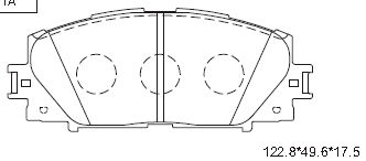 Комплект тормозных колодок дисковый тормоз ASIMCO KD2764