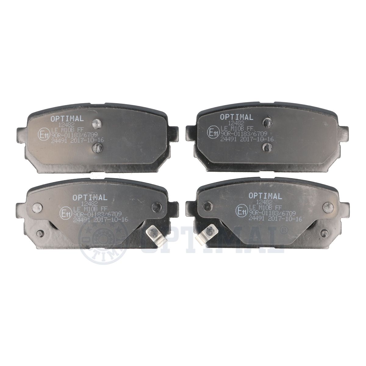Комплект тормозных колодок дисковый тормоз OPTIMAL BP-12482