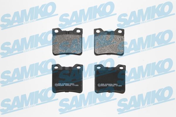Комплект тормозных колодок дисковый тормоз SAMKO 5SP622