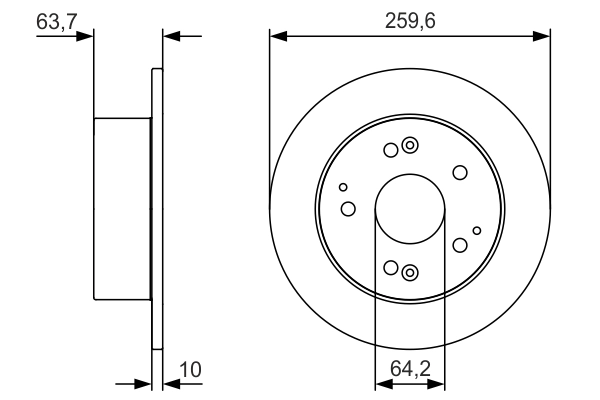 Тормозной диск BOSCH 0 986 479 V39