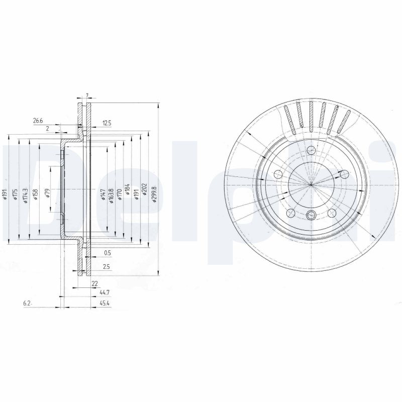 Тормозной диск DELPHI BG3527