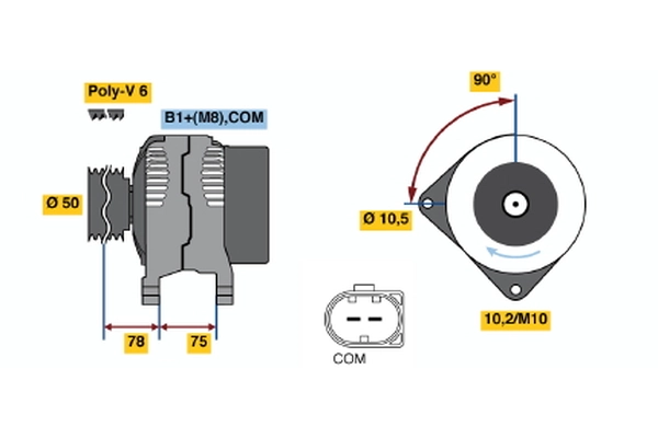 Генератор BOSCH 0124525026