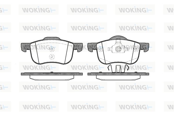 Комплект тормозных колодок дисковый тормоз WOKING P6133.00