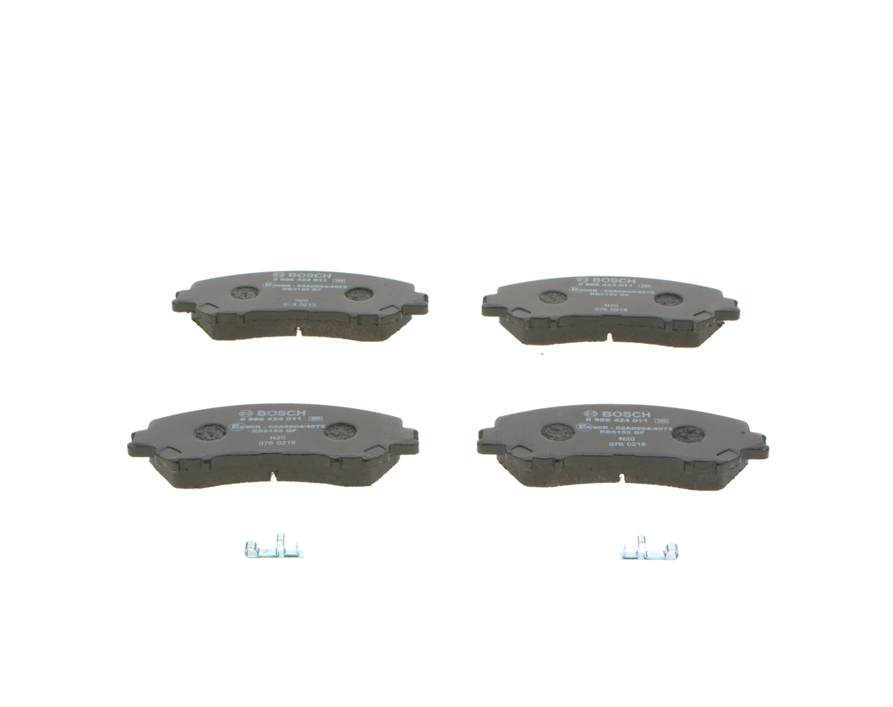 Комплект тормозных колодок дисковый тормоз BOSCH 0 986 424 011