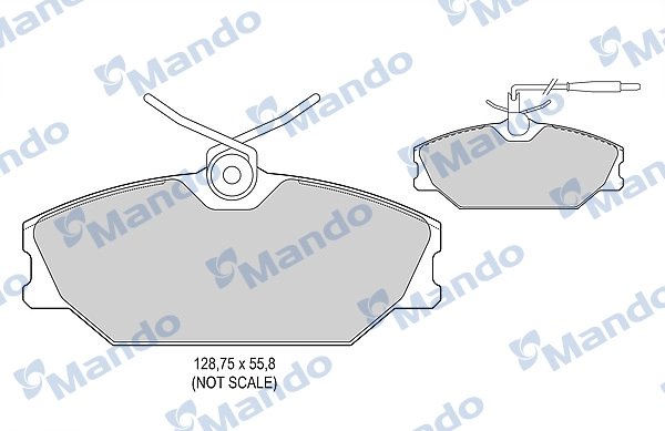Комплект тормозных колодок дисковый тормоз MANDO MBF015101