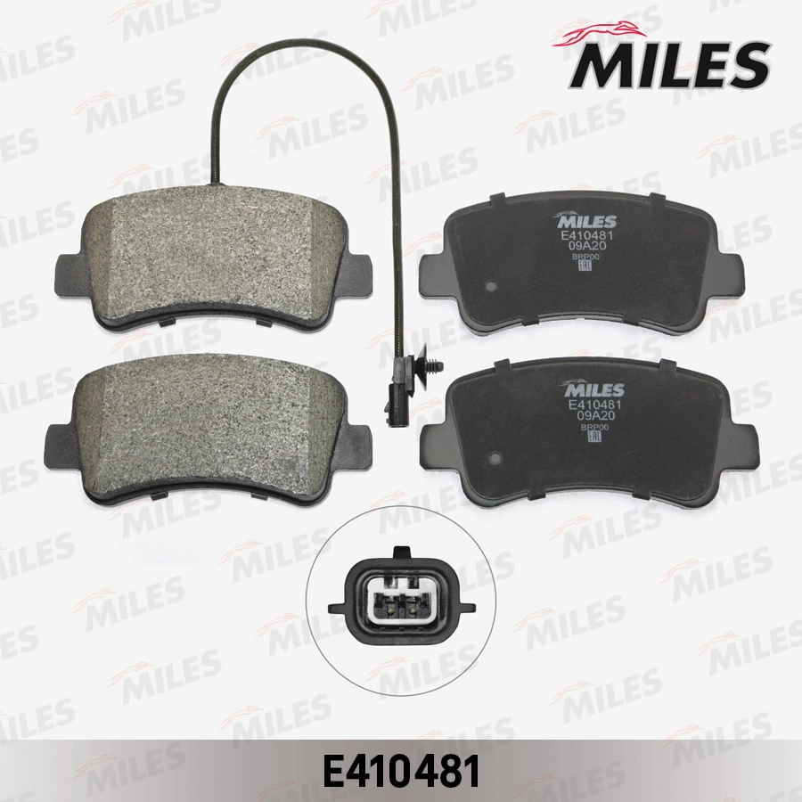 Комплект тормозных колодок дисковый тормоз MILES E410481