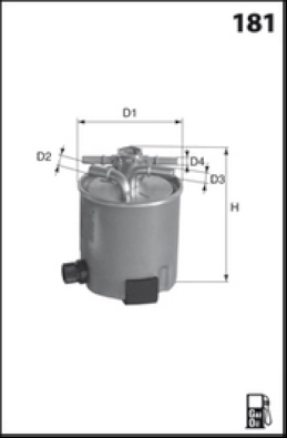 Топливный фильтр MECAFILTER ELG5401