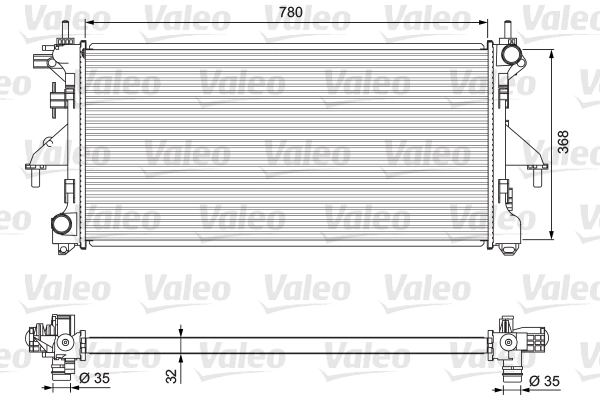 Радиатор охлаждение двигателя VALEO 701727