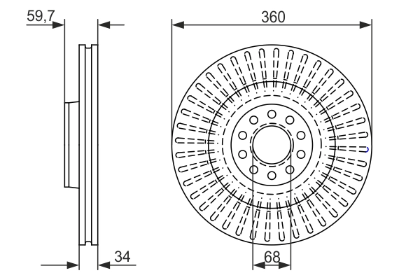 Тормозной диск BOSCH 0 986 479 B97