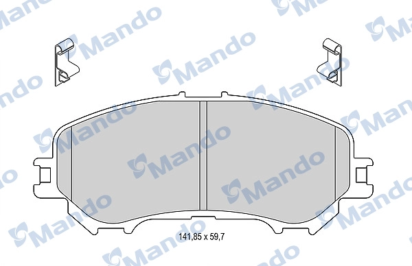 Комплект тормозных колодок дисковый тормоз MANDO MBF015287