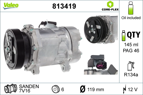 Компрессор кондиционер VALEO 813419
