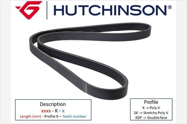 Поликлиновой ремень HUTCHINSON 942K8