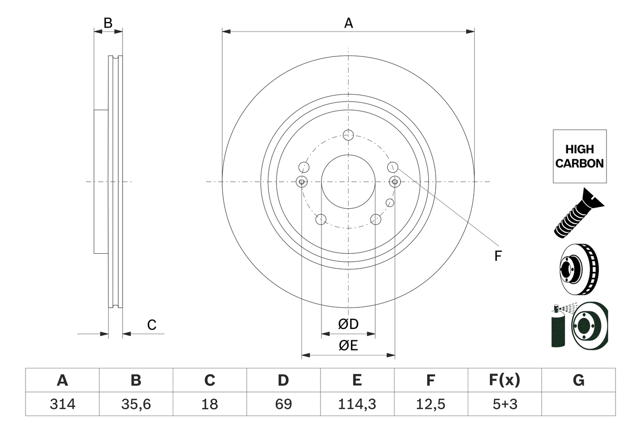 Тормозной диск BOSCH 0 986 479 H17