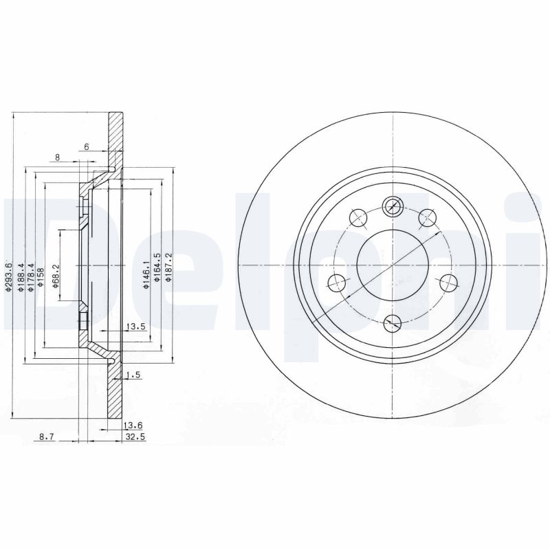 Тормозной диск DELPHI BG3518