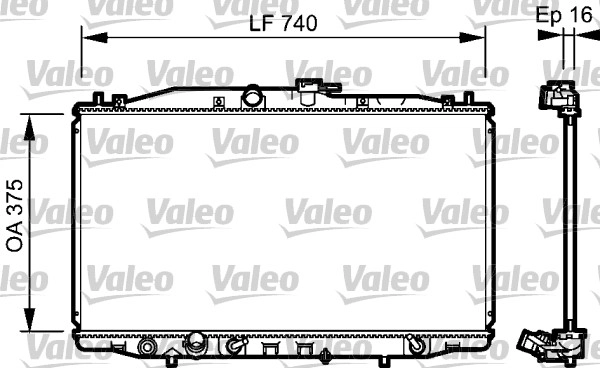 Радиатор охлаждение двигателя VALEO 735050