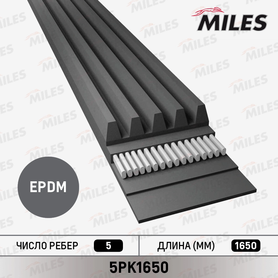 Поликлиновой ремень MILES 5PK1650
