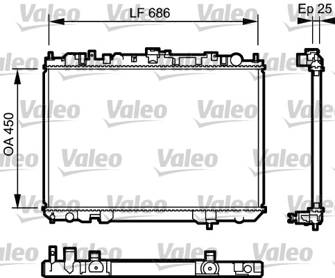 Радиатор охлаждение двигателя VALEO 735081