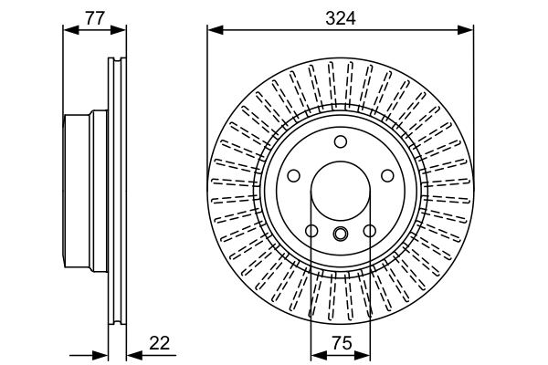 Тормозной диск BOSCH 0 986 479 569