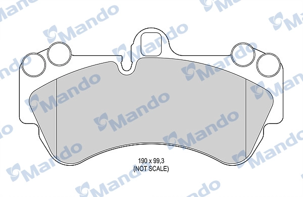 Комплект тормозных колодок дисковый тормоз MANDO MBF015783