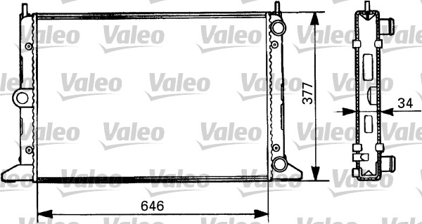 Радиатор охлаждение двигателя VALEO 731386