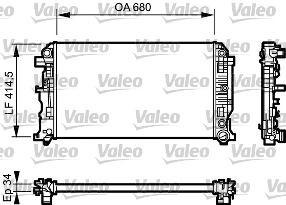 Радиатор охлаждение двигателя VALEO 734929