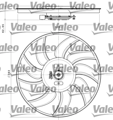 Вентилятор охлаждение двигателя VALEO 696350