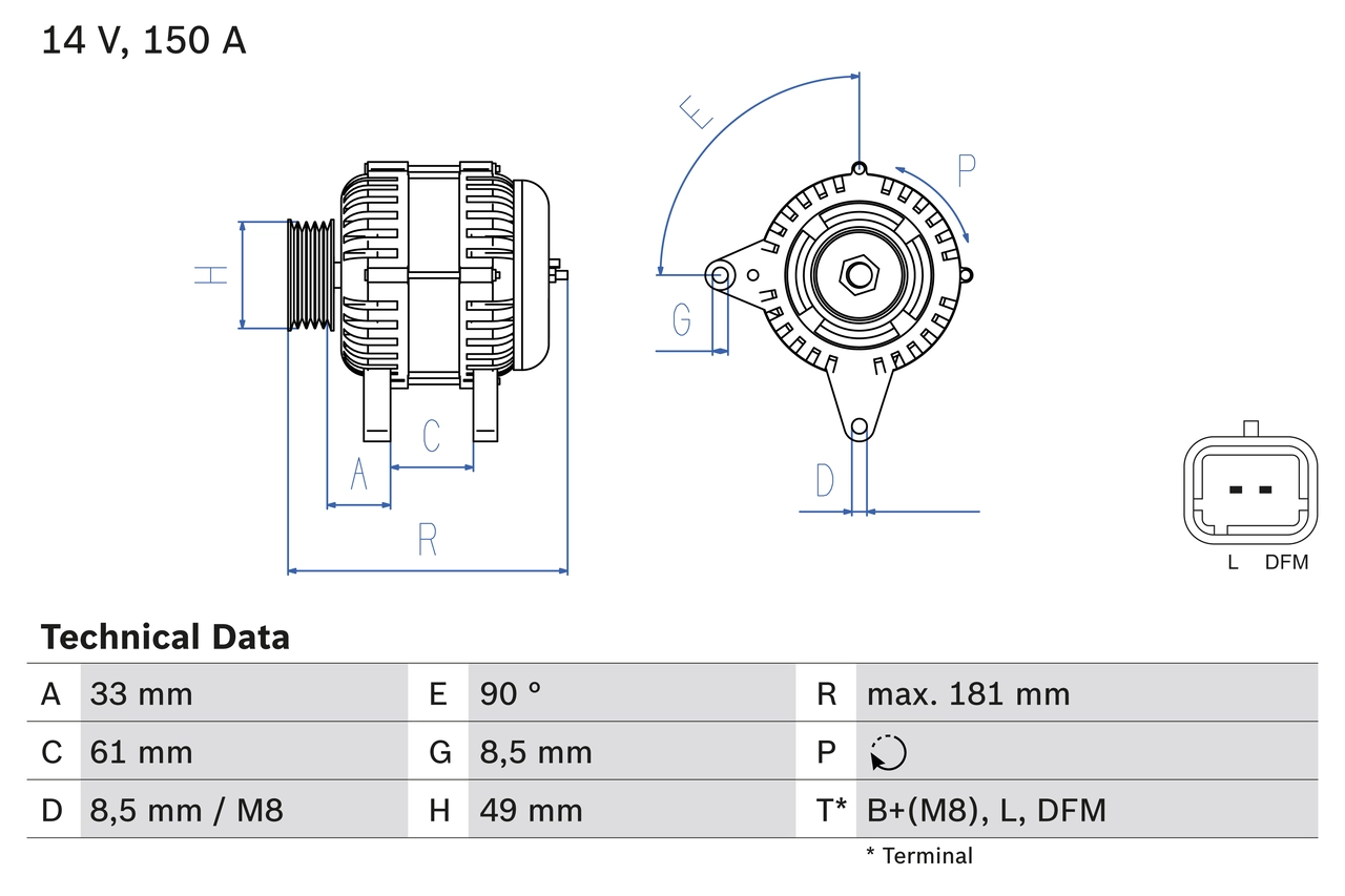 Генератор BOSCH 0 986 080 420
