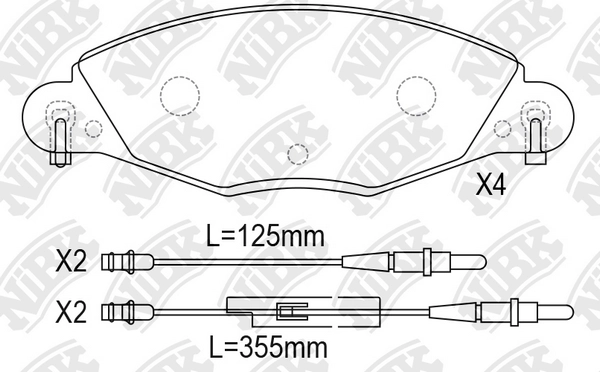 Комплект тормозных колодок дисковый тормоз NIBK PN0184W