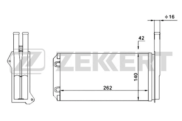 Теплообменник отопление салона ZEKKERT MK-5008