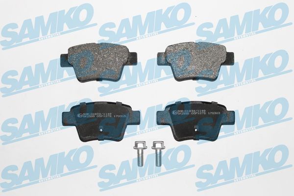 Комплект тормозных колодок дисковый тормоз SAMKO 5SP1278