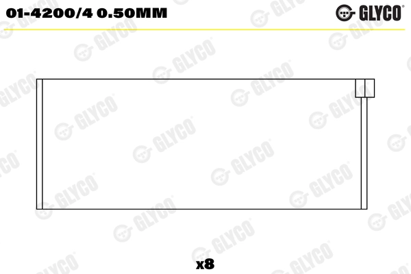 Шатунный подшипник GLYCO 01-4200/4 0.50mm