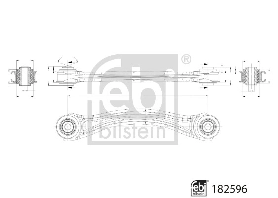 Рычаг независимой подвески колеса подвеска колеса FEBI BILSTEIN 182596
