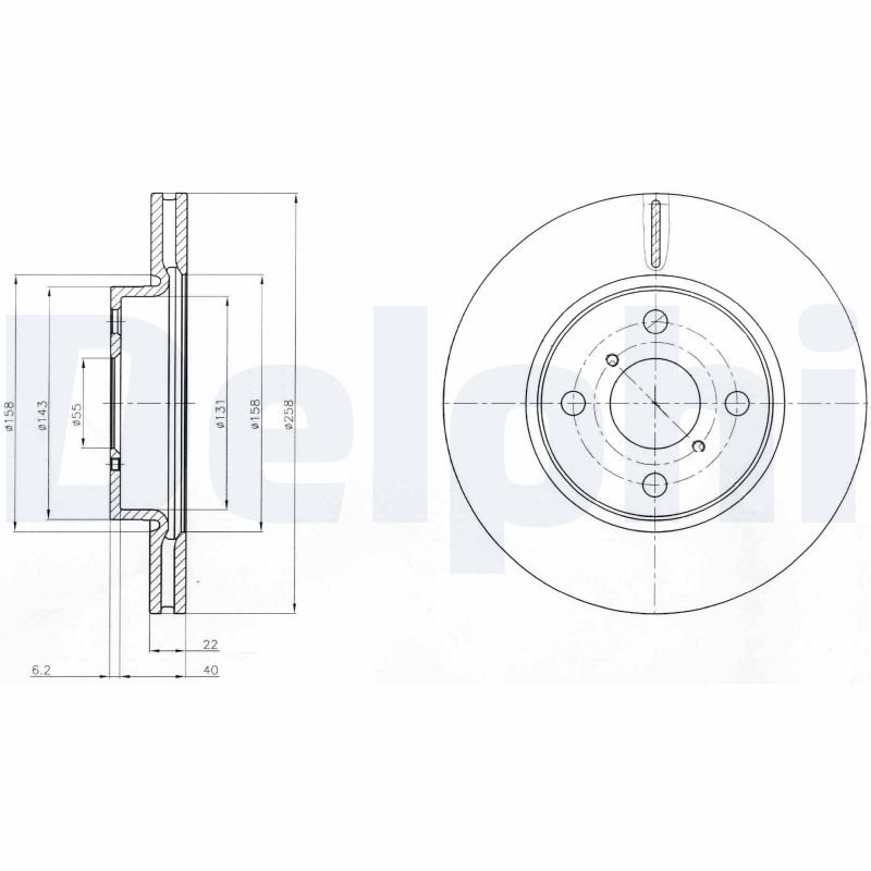 Тормозной диск DELPHI BG4116C