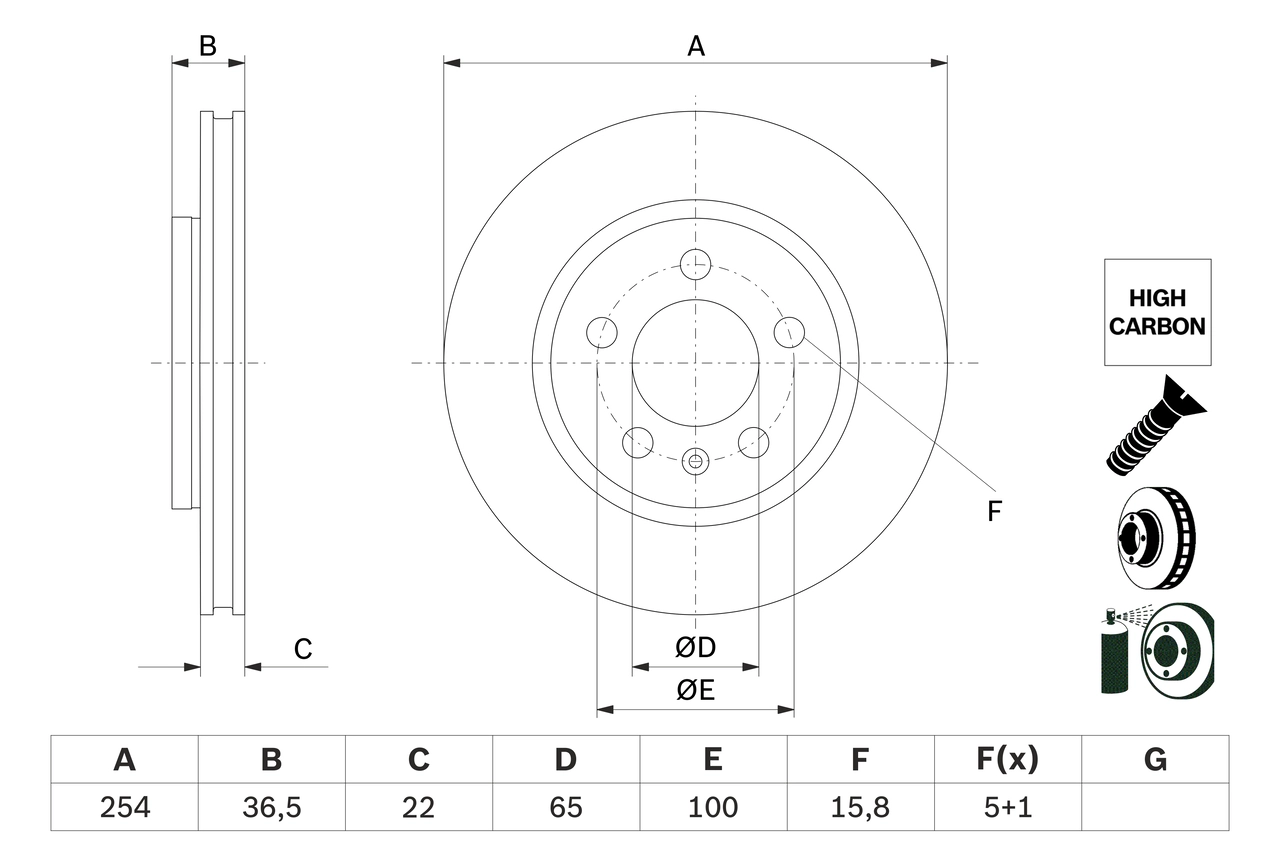 Тормозной диск BOSCH 0 986 479 E01