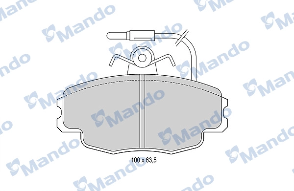 Комплект тормозных колодок дисковый тормоз MANDO MBF015936