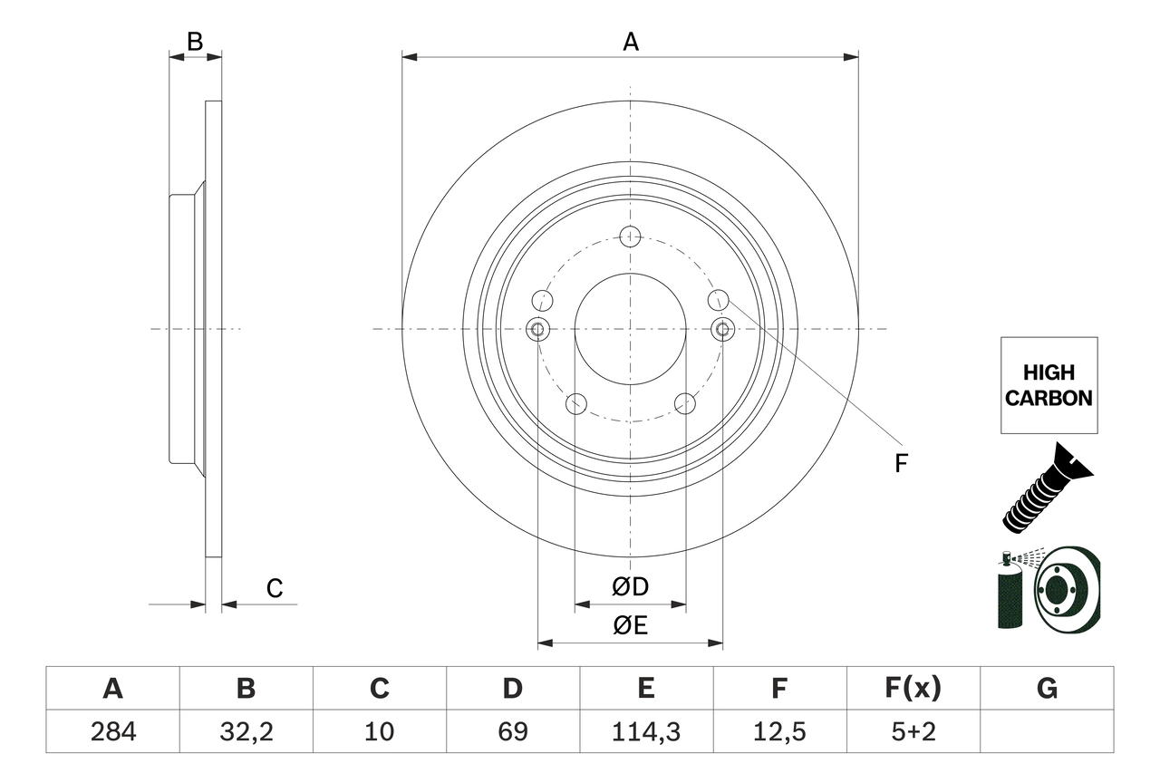 Тормозной диск BOSCH 0 986 479 G77