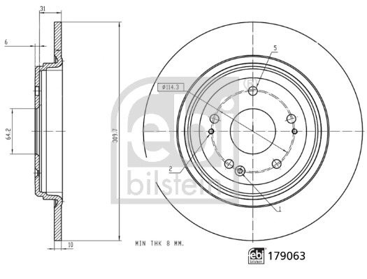 Тормозной диск FEBI BILSTEIN 179063