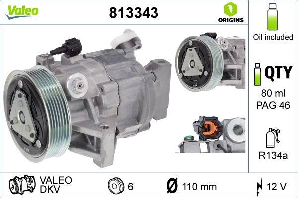 Компрессор кондиционер VALEO 813343